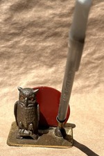 MCM Art Deco Hershey Brass Owl