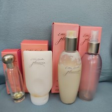 4 Estee Lauder Pleasures Boxed Empty Perfume Bottles Lotion Display Prop Collect