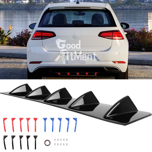 Gloss black rear bumper - black,