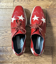 *Rare* STELLA MCCARTNEY Elyse Star Platform Shoes Red & White UK 5.5 EUR 38.5
