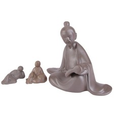 3PCS Sand Ceramic Crafts Home Decoration Rockery Ornament (3 Styles)