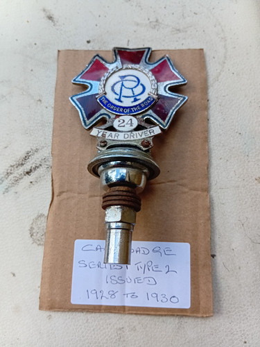 Vintage car badge order of - ,