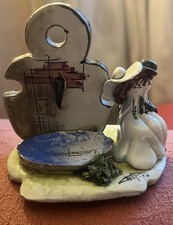 Vintage signed Zampiva porcelain courting couple figurine Pastelceramica Italy