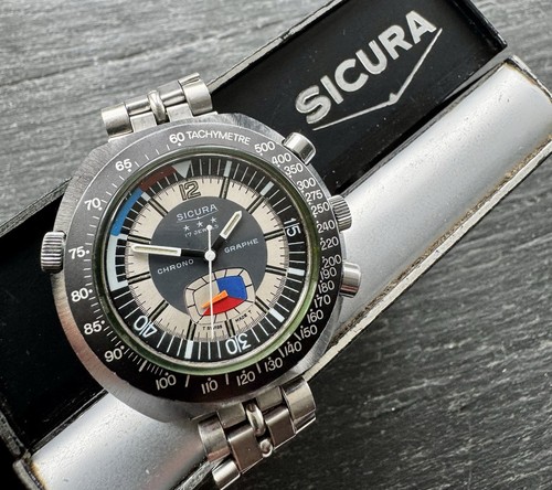 Vintage sicura chronographe - vintage,