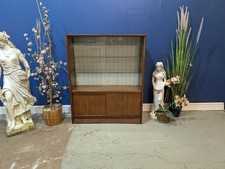 Vintage Glass Teak Display