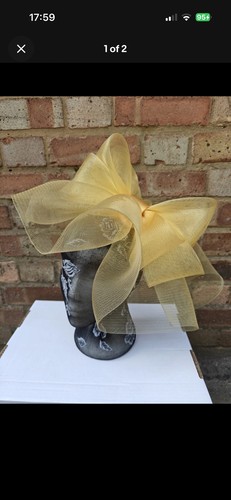 Gold yellow fascinator