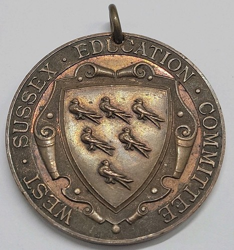 West sussex education medal - education,