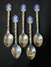 1935 Birmingham Sterling Silver King George V Jubilee Spoon set Haseler