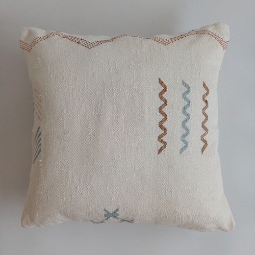 Moroccan cactus silk cushion - moroccan,