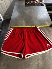 Retro Adidas Originals Runner Shorts Red White Stripes 16-18 Large Unisex