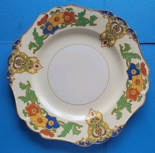 John Maddock & Sons China England Royal Ivory Minerva 10” Dinner Plate  Flowers