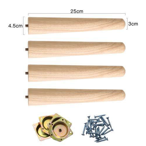 4pc wooden table - wooden, tapered