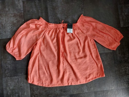 Coral off the shoulder bardot - the,