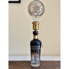 Mermaid Spiced Rum Empty Bottle Light - Upcycled Desk Table Lamp, Craft Gift
