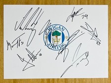 Hand Signed A4 Team Sheet -