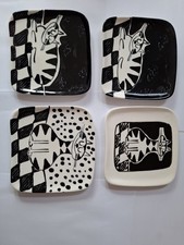 4 Square Cat Plates 6.5inch