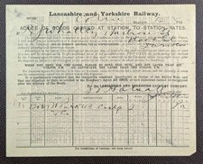 1917 Lancashire & Yorkshire Railway Advice Note from Colne Station