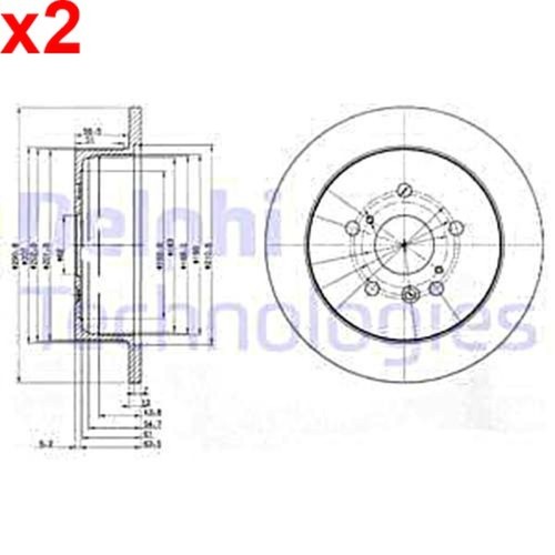 Brake disc delphi - 2x,