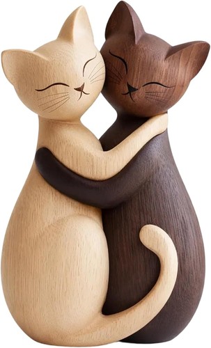 Cat ornaments wooden - cat, ornaments,