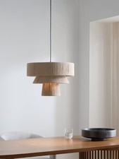 John Lewis Layered Jute Rope Coastal Style Pendant Ceiling Light - Natural A