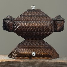 Antique Footed Pyramid Shaped