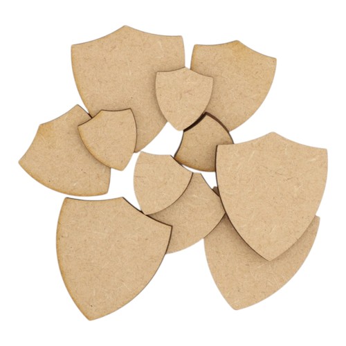 Wooden shield mdf craft shape - shield,