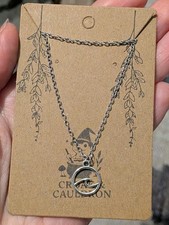 Wave Sea Ocean Surfer Girl Pendant Necklace Silver simple surf Minimalist boho