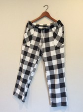 Lucky Brand Women M Plaid Flannel Pajama Lounge Bottom Pants Drawstring Pockets