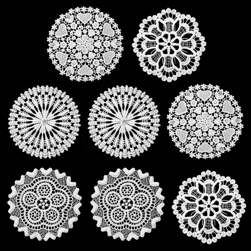 8pcs vintage lace doilies for - lace,