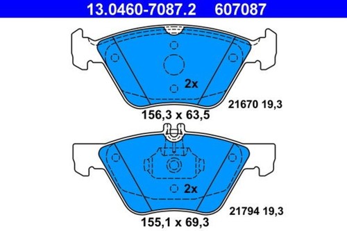 Disc brake pad - set, ate