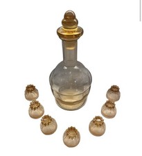 Art Deco peach Decanter And