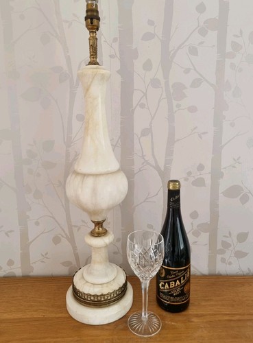 Vintage table lamp alabaster - vintage,