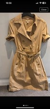 Burberry Cargo Tan Dress Nearly New Uk10/M