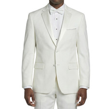 VINCI Men's White Slim Fit