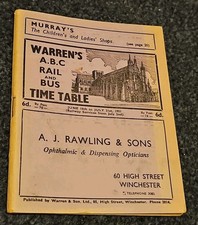 Warren's A.B.C Rail & Bus Timetable. Winchester & Romsey Area. 1951. JM