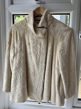 COAST Women’s Faux Fur Cream Jacket UK Size 12. Excellent Condition