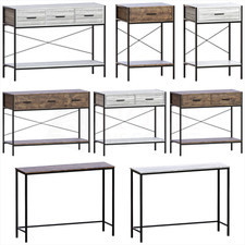 Industrial Console Table Entryway Table 2 Shelving Display Table Hallway
