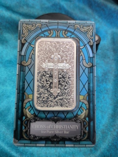 Pamp 1oz silver bar cross - pamp,