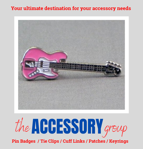 New electric guitar pink - , pin