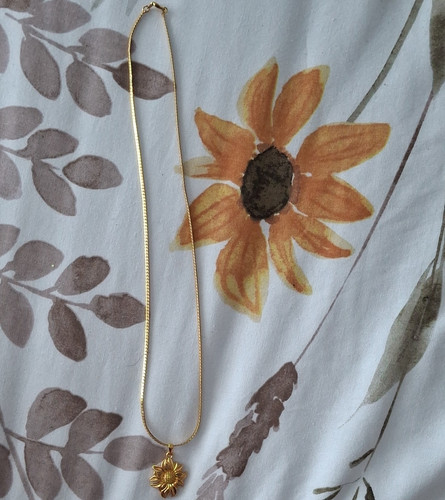 Gold metal snake chain - metal,