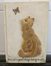 in a cats eyes all things belong to cats past times wall plaque