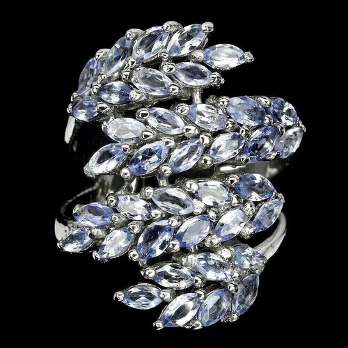 Silver ring tanzanite genuine - silver,