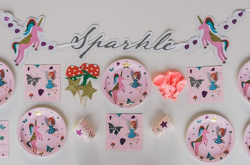 Unicorn partyware decorations - partyware,