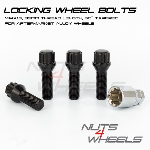 Black 35mm long locking wheel - long,