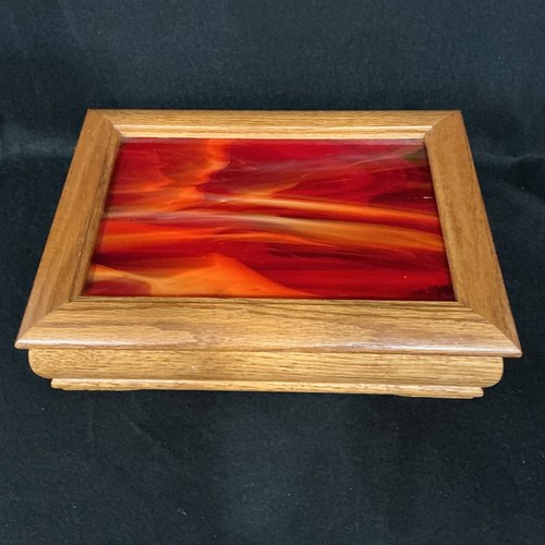Handcrafted oak keepsake box - keepsake,