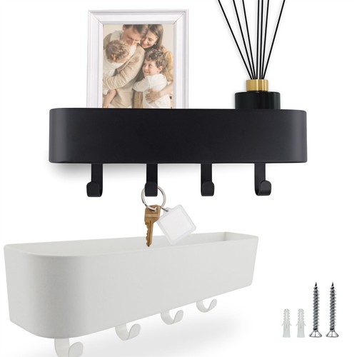 Key holder for wall shelf - wall, w/