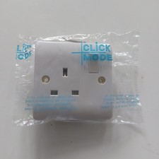 BRAND NEW Click Mode Single One 1 Gang Plug 13A Electrical Socket White CMA035