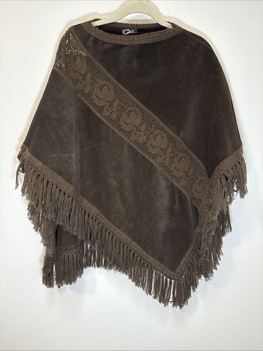 Quba genuine suede poncho - suede, cape
