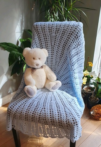 Hand crochet baby shawl - baby,