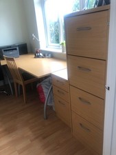 home office desks, drawers and filing cabinet